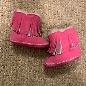 Pink baby UGG boots